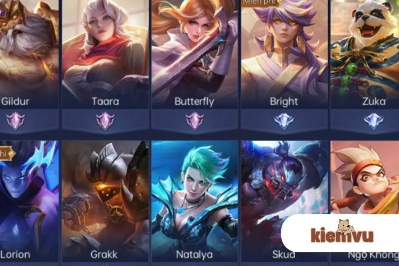 Danh sách các tướng nổi bật trong Arena of Valor