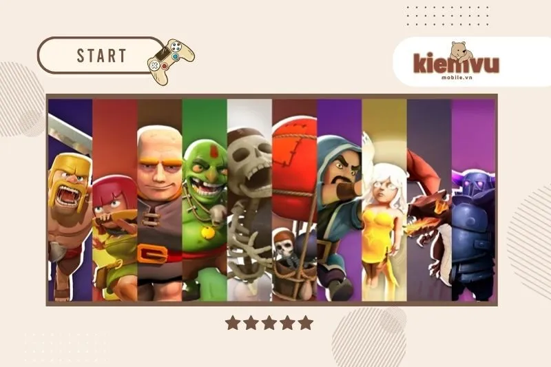 Các nhân vật và quân đội trong Clash of Clans