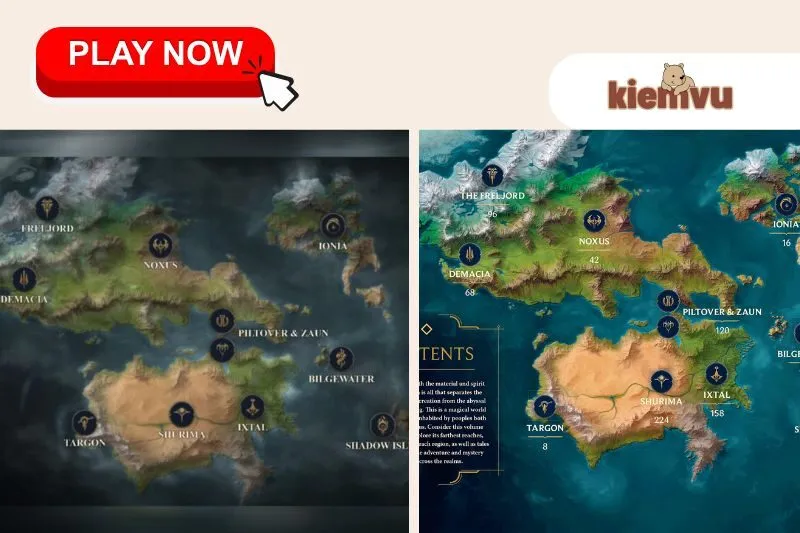 Các vùng đất trong Huyền Thoại Runeterra